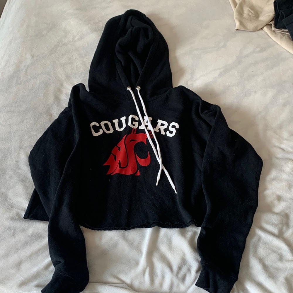 Cropped wsu hoodie